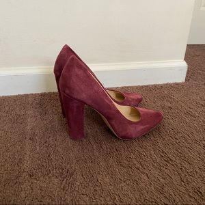 BCBGeneration Clarice suede thick chunky heels